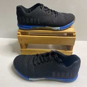 NOBULL Black Shoes with Blue Soles Mens 5.5 Womens 7 sneakers unisex